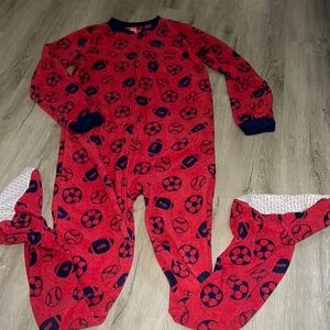 Carters soccer footie pajamas size 14
